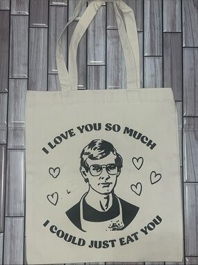 DYI Cream Tote with Black Portrait and Slogan